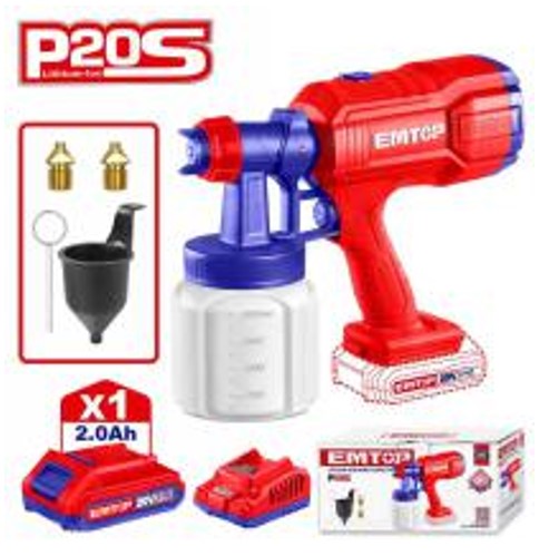 ELSG20256, Cordless spray gun - 20V Professional Cordless Power Tool with Battery Charger Kit